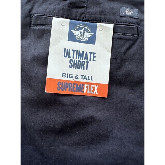 Dockers Men Ultimate Straight-Leg Shorts Supreme Flex Stretch Black Big &Tall 48 - Picture 5 of 9